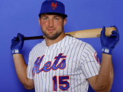 New York Mets Outfielder Tim Tebow and University of New Mexico Lineman Teton Saltes